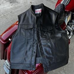 Lil Joes legendary leather “SOA” Motorcycle Vest