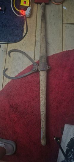Antique Wooden Handle Hook Tool