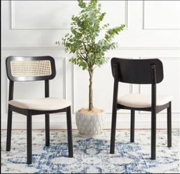SAFAVIEH "Egon" Farmhouse Dining Chairs (Set of 2) Brand New