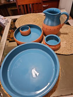 Vintage Terracota Set Made In Portugal 