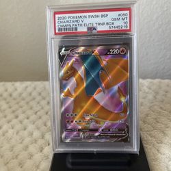 Pokemon Charizard V SWSH050 Champions Path Promo - PSA 10