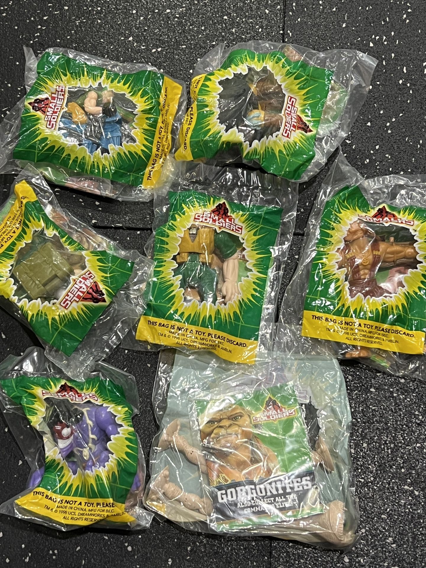 McDonalds Small Soldiers Toys Lot of 7 Vintage Happy Meal Sealed Rare 1998