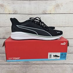 NEW Puma Men's Black Transport Modern Athletic Comfort Lace Up Shoes Size 12
