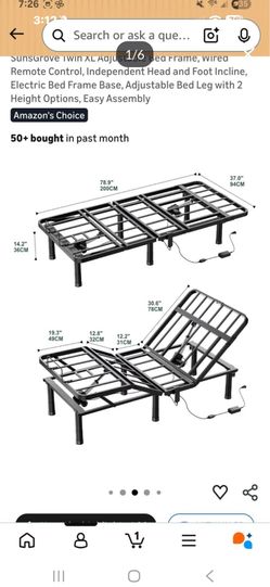 Twin XL adjustable bed frame