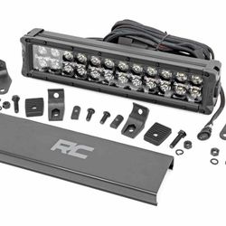 Rough Country 12-inch Cree LED Light Bar-Dual Row Black Series w/ Cool White DRL