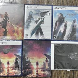 Final Fantasy 7 Trilogy Intergrade Rebirth Crisis Core PS5 Game Music Steel Book