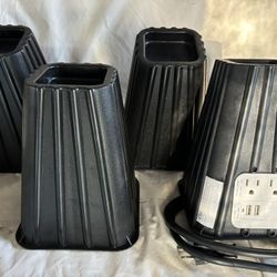 8" Bed Risers with Power & USB Outlets