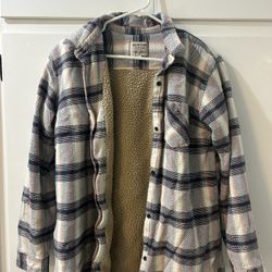 Burton Plaid Flannel lined jacket Size M
