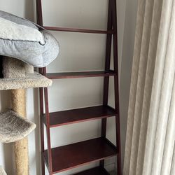 Tall farm-style wood shelf