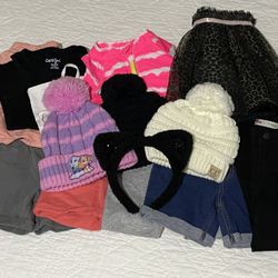 New 14 Pc Little Girls Bundle Of Clothes Size 4