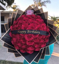 Large Red Ribbon Bouquet