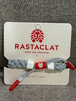 Gray & Red Rastaclat Signature Bracelet size M-L