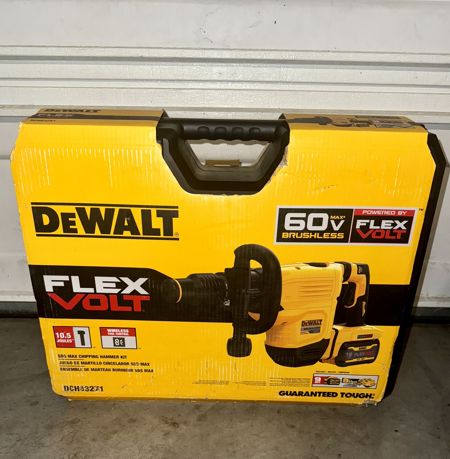 Dewalt DCH832 DCH832X1 Cordless 60V Battery Sds Max Rotary Hammer Drill With 9Ah Battery And Fast Charger New