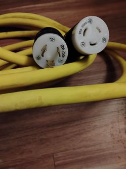 Generator Extension Cord  50 ft  20A  250V  3 Prong Locking Power Cable Outdoor Use