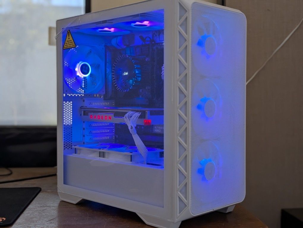 White Intel Core i5 13400 + AMD Radeon VII Gaming RGB Desktop PC Computer