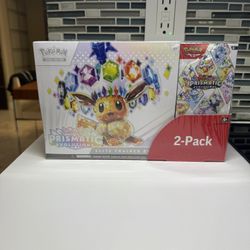 Pokemon Prismatic evolutions ETB and Booster Bundle Costco 2 pack