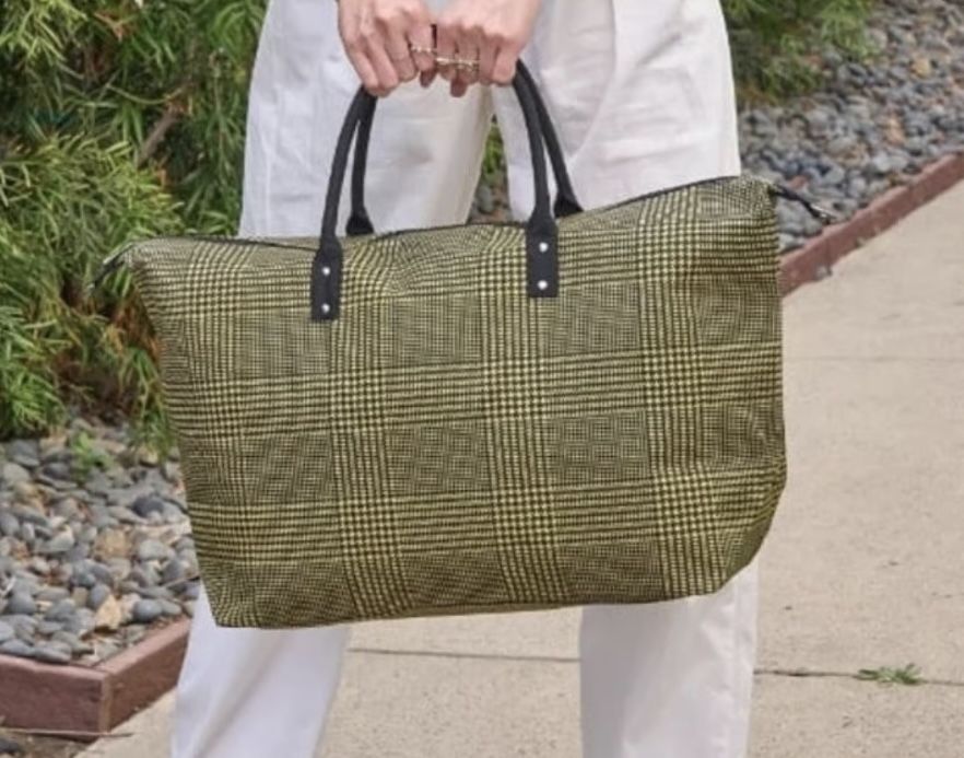 LuLu Dharma Yellow/Black Plaid Frasier Weekender Travel