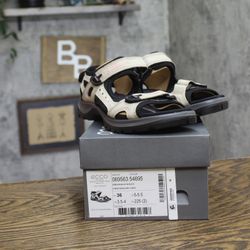 Nwt Ecco Ice White / Black Multi Us 5m-5.5m (eur 36)