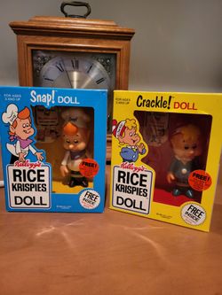 Snap crackle and pop toys in the boxes from the cereal.Very never been opened.The three pieces are eighty dollars