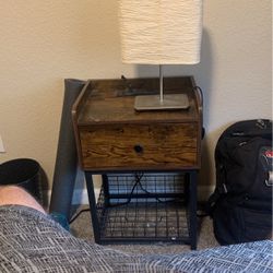 Nightstand And Lamp 