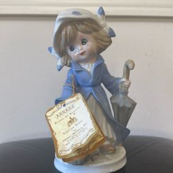 Vintage Arnart Kpm Little Girl Figure w/ tag