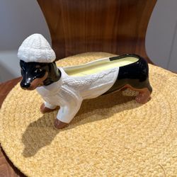 New Dachshund Ceramic Candle 3 Wick 