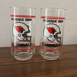 Vintage Phoenix Cardinals Glasses