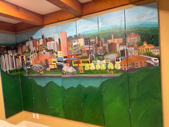 One-of-a-Kind Portland Mural — 8 Hand-Painted Panels