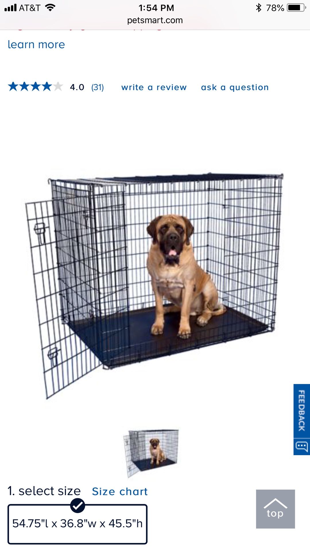 54 inch 2025 dog crate petsmart