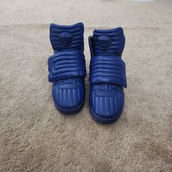 Versace Men's size 9 EU size 40 blue leather quilted shoes Medusa