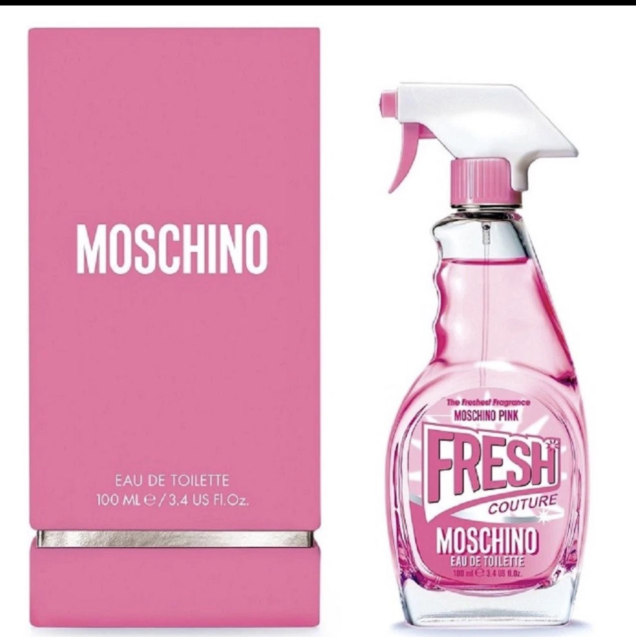 Fresh Pink by MOSCHINO Eau de Toilette Spray Women 3.4 FL oz /100 ML New Bottle