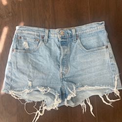 Levi’s Button Fly Jean Cutoff Shorts Size 31