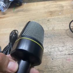 Recording microphone with volume  and cord  