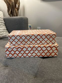 Handcrafted Bone Inlay Decorative Boxes (Set of 2) — Made in India