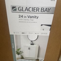 Glacier Bay 24in White Vanity