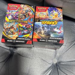 Pokémon Booster Bundles – Mega Evolution & Surging Sparks (Sealed)