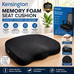 Kensington K55805WW Ergonomic Memory Foam Seat Cushion - New