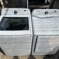 Samsung self clean smart care top load washer and electric dryer !