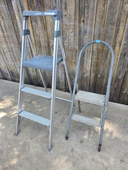 Two Aluminum Step Ladders