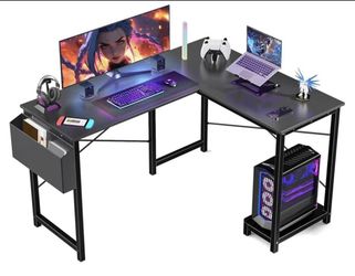 Black L Shaped Computer Desk