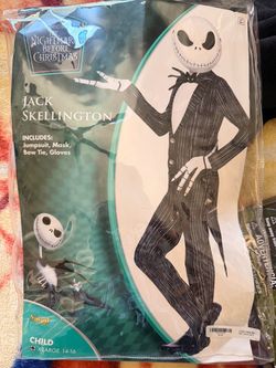 Jack Skellington Halloween Costume Child XL
