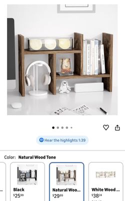  Desktop Organizer Office Storage Rack Adjustable  Shelf Free Style Double H,