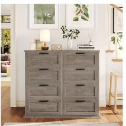 Dresser For Bedroom Large Modern Dresser With Eight Drawers Gray NEW
