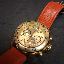 INVICTA PRO DIVER GOLD-TONE WITH RED STRAPS