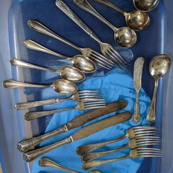 Antique Silver Utensils (Silverware)  20 Pieces 