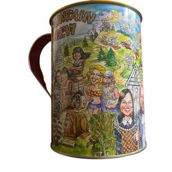 Highly Collectible Set Of Mountain Brew Tin Mugs In Excellent Condition Sold As A Set 1 Is More Rare Than The Other 