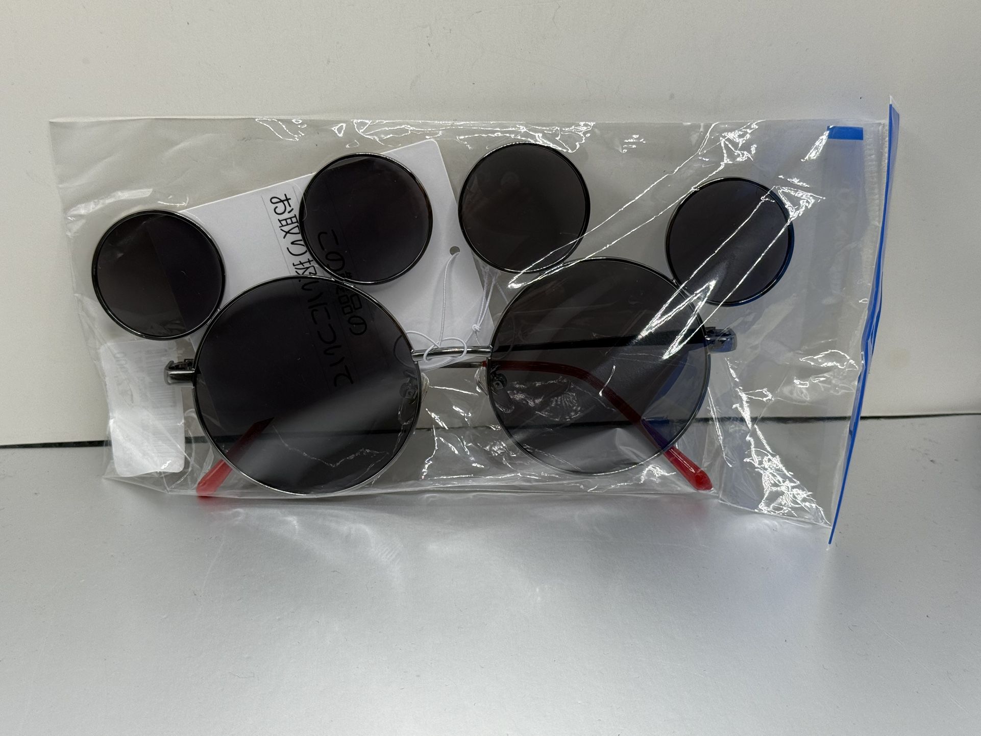 Tokyo Disney Resort Mickey Mouse Sunglasses Limited Unisex Silver From Japan