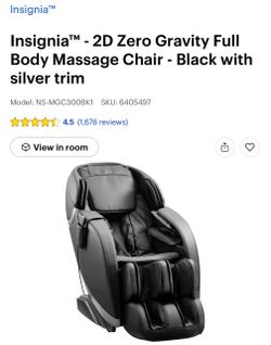 Insignia 2D Zero Gravity Full Body Massage Chair