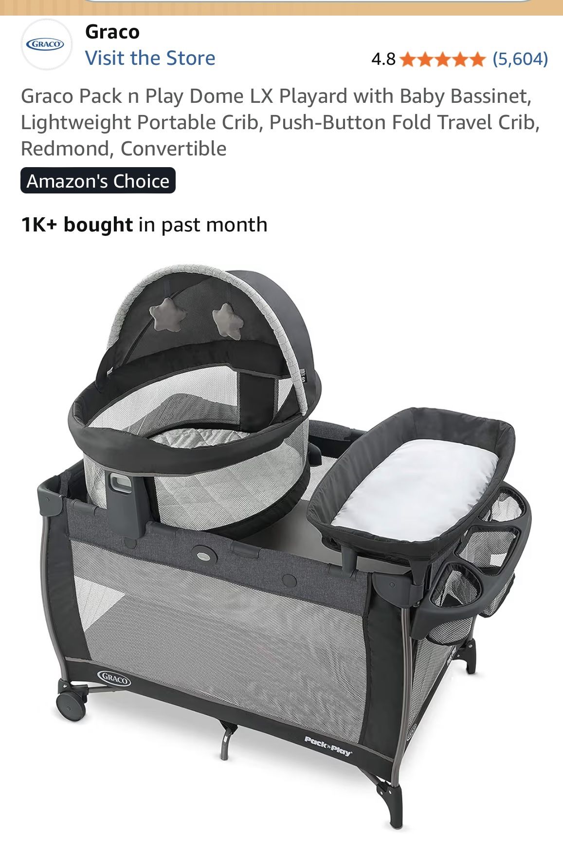 Graco Pack n Play Dome Lux Play Yard
