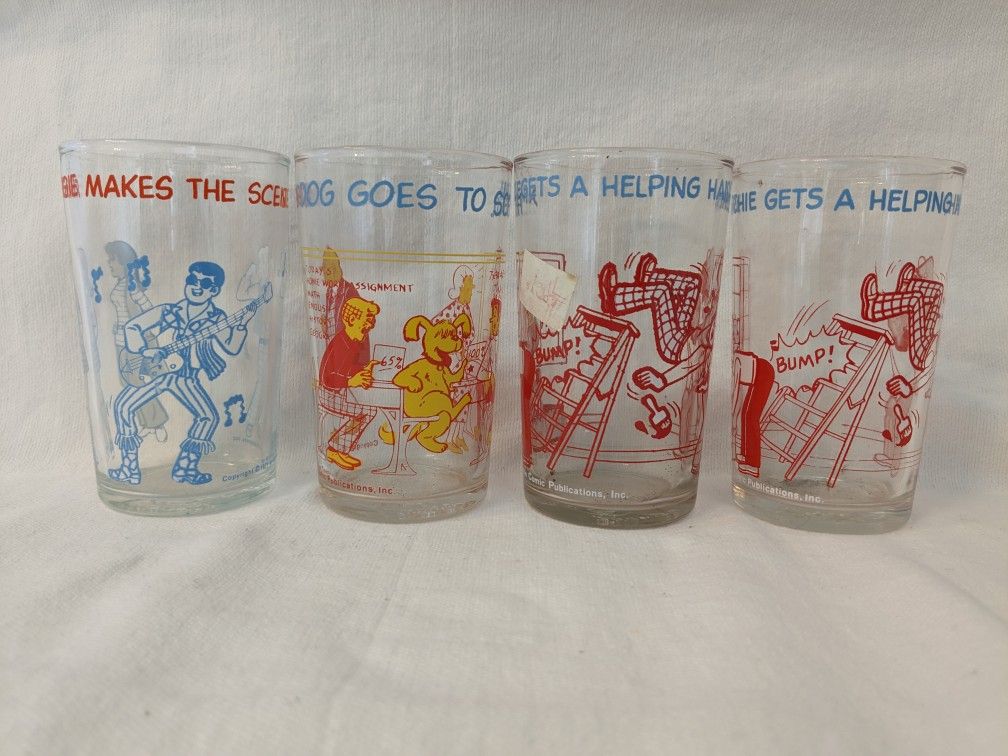 4 Vintage 1971 & 1973 Archie Comics Collectors Glasses $20 EACH